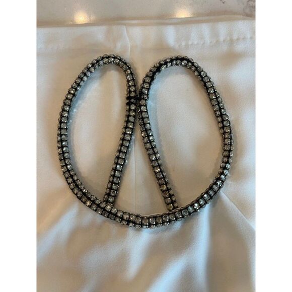 White Halter Mini Dress with Rhinestone Straps by En Creme Size M Fully Lined - Picture 6 of 12